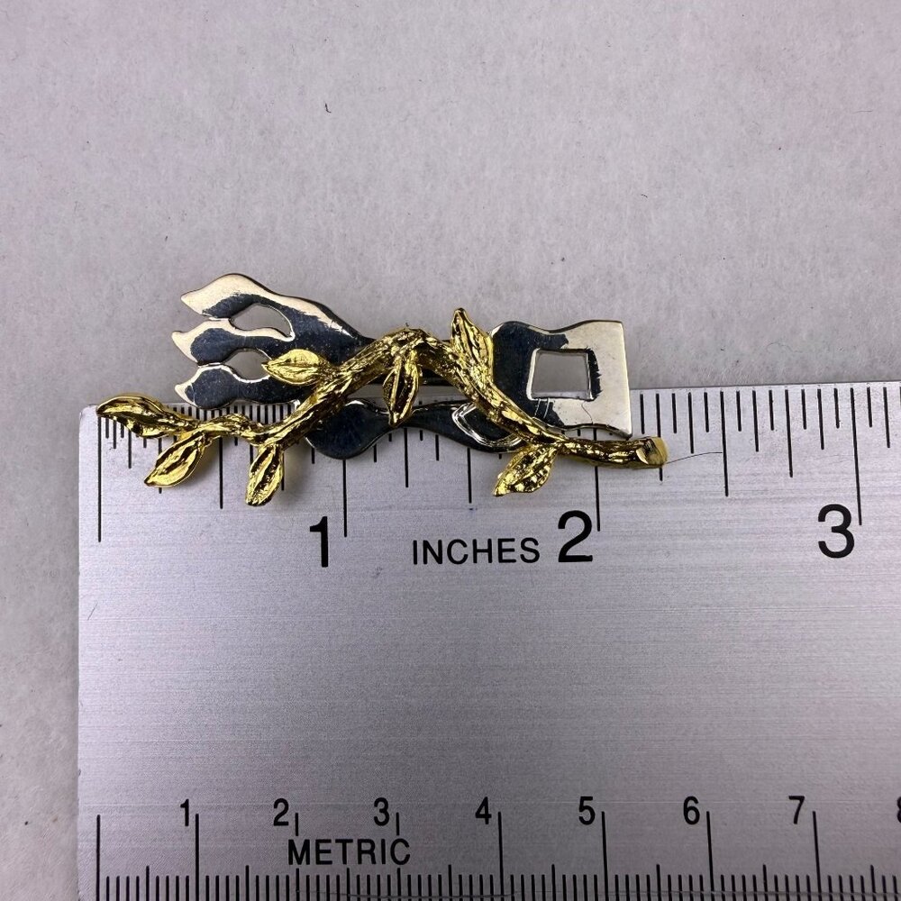 Eytan Womens Silver Tone & Gold Tone Floral Design Brooch Pin 2005-06 - Picture 5 of 5